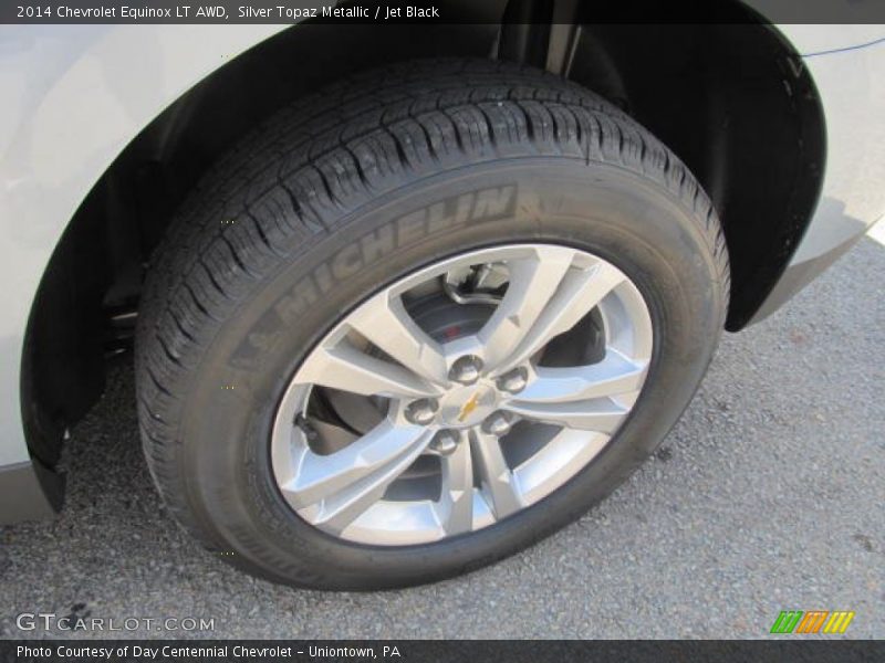Silver Topaz Metallic / Jet Black 2014 Chevrolet Equinox LT AWD