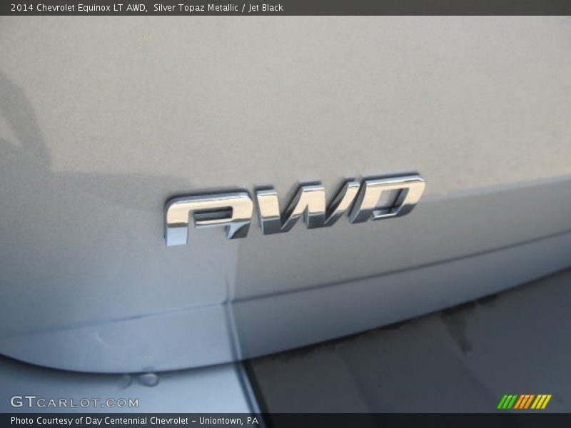 Silver Topaz Metallic / Jet Black 2014 Chevrolet Equinox LT AWD
