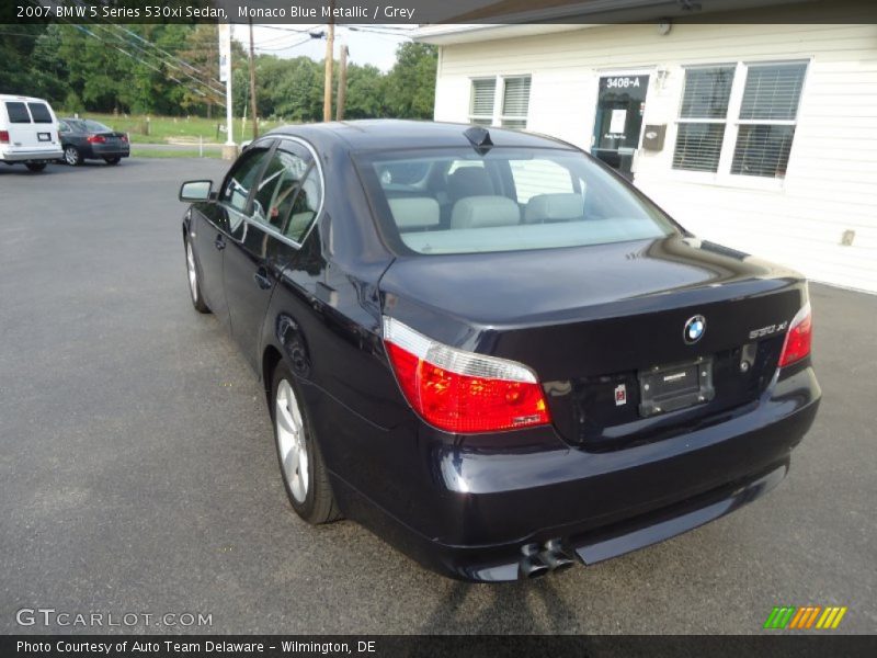 Monaco Blue Metallic / Grey 2007 BMW 5 Series 530xi Sedan