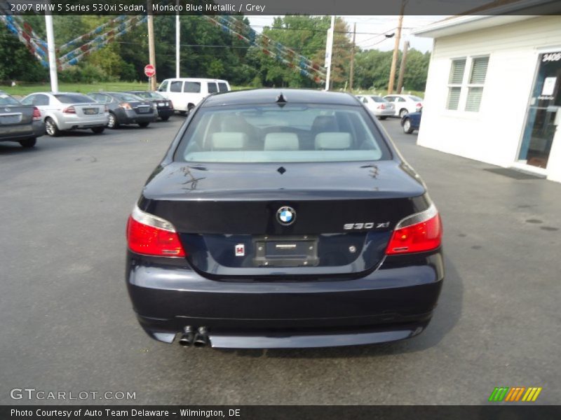 Monaco Blue Metallic / Grey 2007 BMW 5 Series 530xi Sedan
