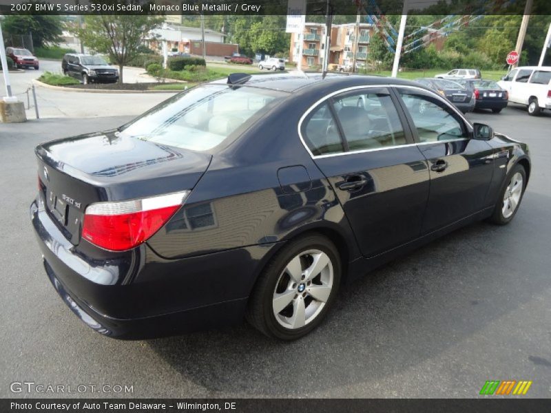 Monaco Blue Metallic / Grey 2007 BMW 5 Series 530xi Sedan