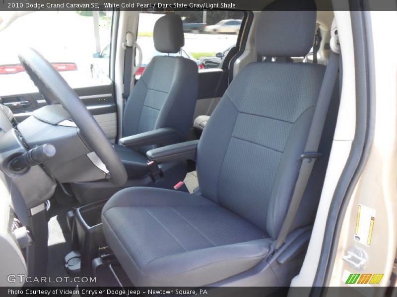 White Gold Pearl / Dark Slate Gray/Light Shale 2010 Dodge Grand Caravan SE