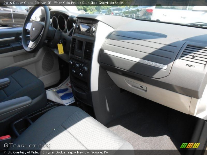 White Gold Pearl / Dark Slate Gray/Light Shale 2010 Dodge Grand Caravan SE