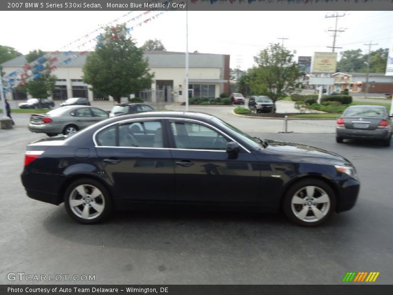 Monaco Blue Metallic / Grey 2007 BMW 5 Series 530xi Sedan