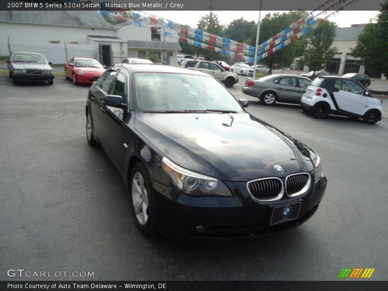 Monaco Blue Metallic / Grey 2007 BMW 5 Series 530xi Sedan