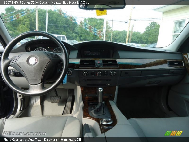 Monaco Blue Metallic / Grey 2007 BMW 5 Series 530xi Sedan