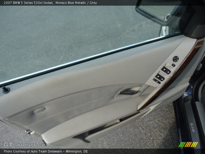 Monaco Blue Metallic / Grey 2007 BMW 5 Series 530xi Sedan