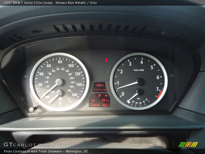Monaco Blue Metallic / Grey 2007 BMW 5 Series 530xi Sedan