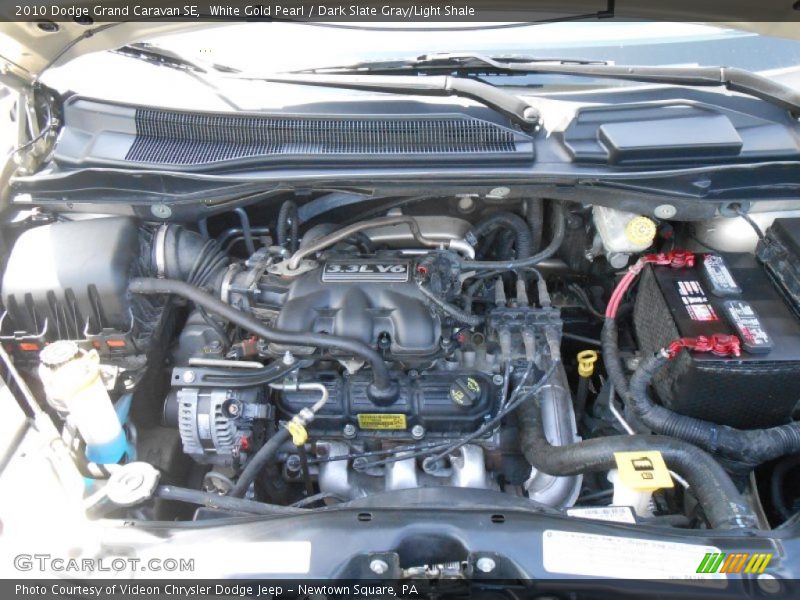 White Gold Pearl / Dark Slate Gray/Light Shale 2010 Dodge Grand Caravan SE
