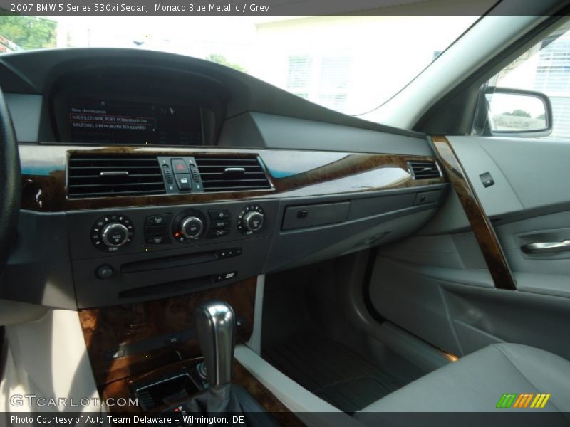 Monaco Blue Metallic / Grey 2007 BMW 5 Series 530xi Sedan