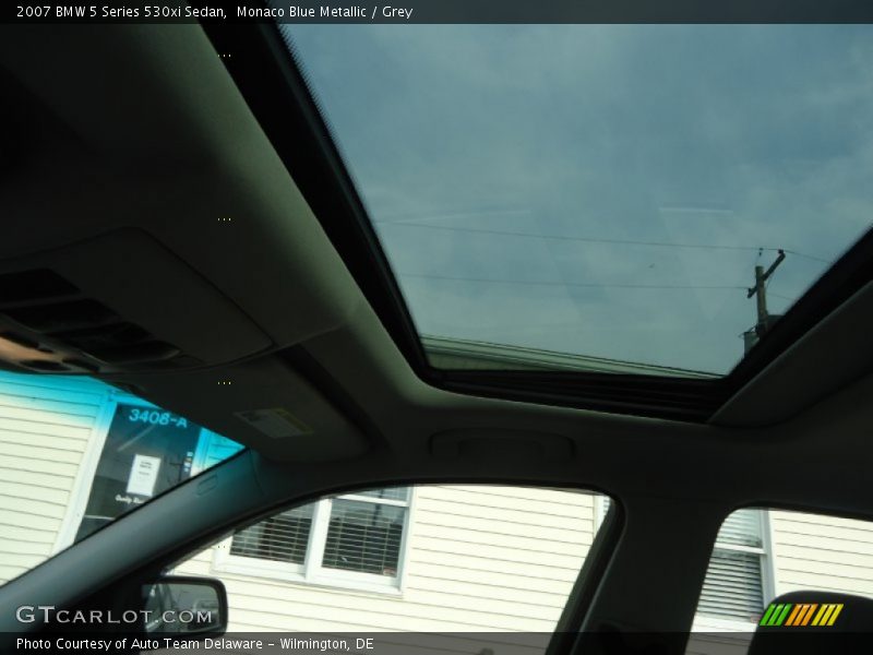 Monaco Blue Metallic / Grey 2007 BMW 5 Series 530xi Sedan