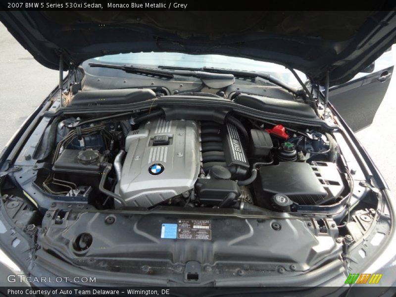 Monaco Blue Metallic / Grey 2007 BMW 5 Series 530xi Sedan