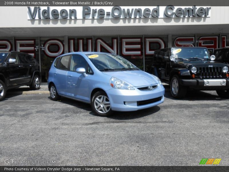 Tidewater Blue Metallic / Black/Grey 2008 Honda Fit Hatchback