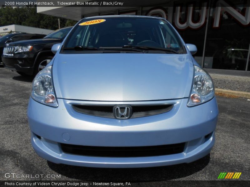 Tidewater Blue Metallic / Black/Grey 2008 Honda Fit Hatchback