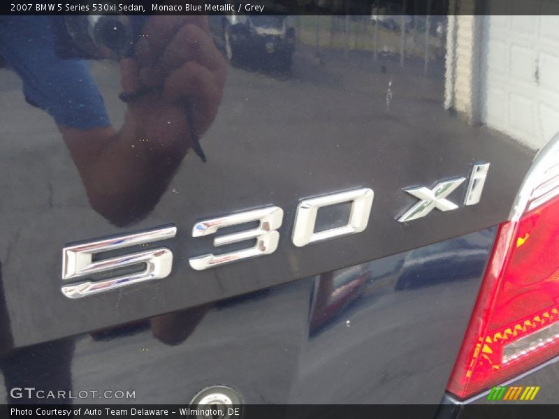 Monaco Blue Metallic / Grey 2007 BMW 5 Series 530xi Sedan