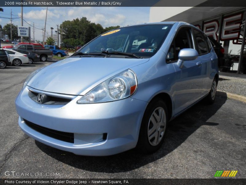 Tidewater Blue Metallic / Black/Grey 2008 Honda Fit Hatchback