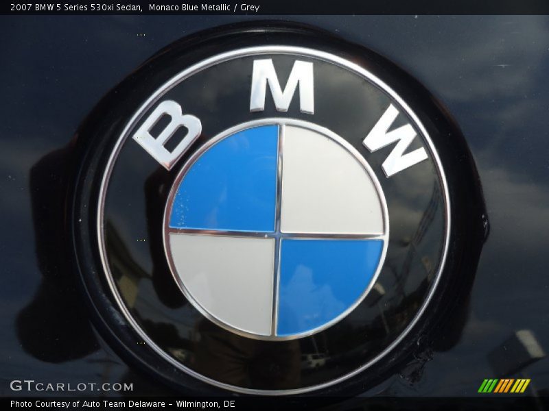 Monaco Blue Metallic / Grey 2007 BMW 5 Series 530xi Sedan