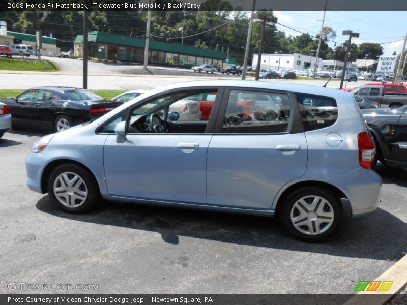 Tidewater Blue Metallic / Black/Grey 2008 Honda Fit Hatchback