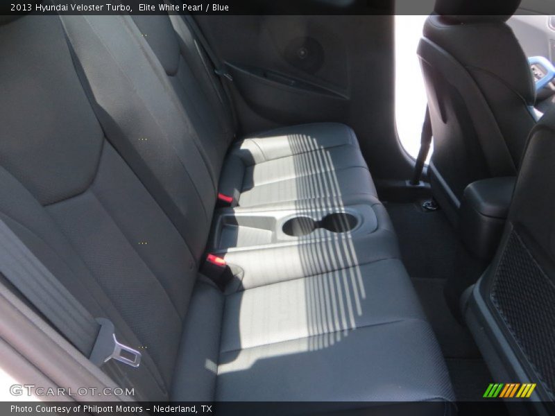 Elite White Pearl / Blue 2013 Hyundai Veloster Turbo