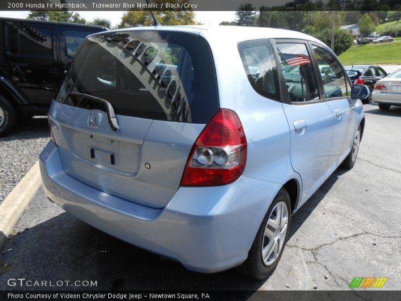 Tidewater Blue Metallic / Black/Grey 2008 Honda Fit Hatchback