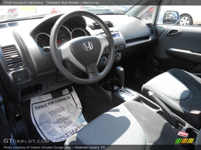 Tidewater Blue Metallic / Black/Grey 2008 Honda Fit Hatchback