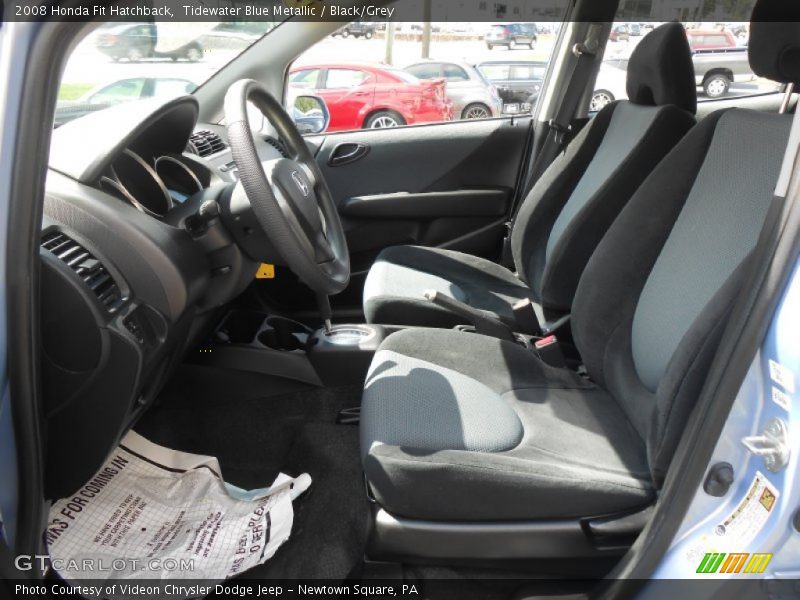 Tidewater Blue Metallic / Black/Grey 2008 Honda Fit Hatchback