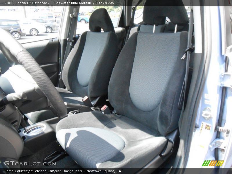 Tidewater Blue Metallic / Black/Grey 2008 Honda Fit Hatchback