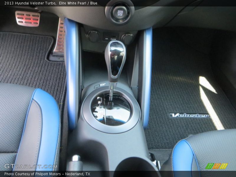 Elite White Pearl / Blue 2013 Hyundai Veloster Turbo