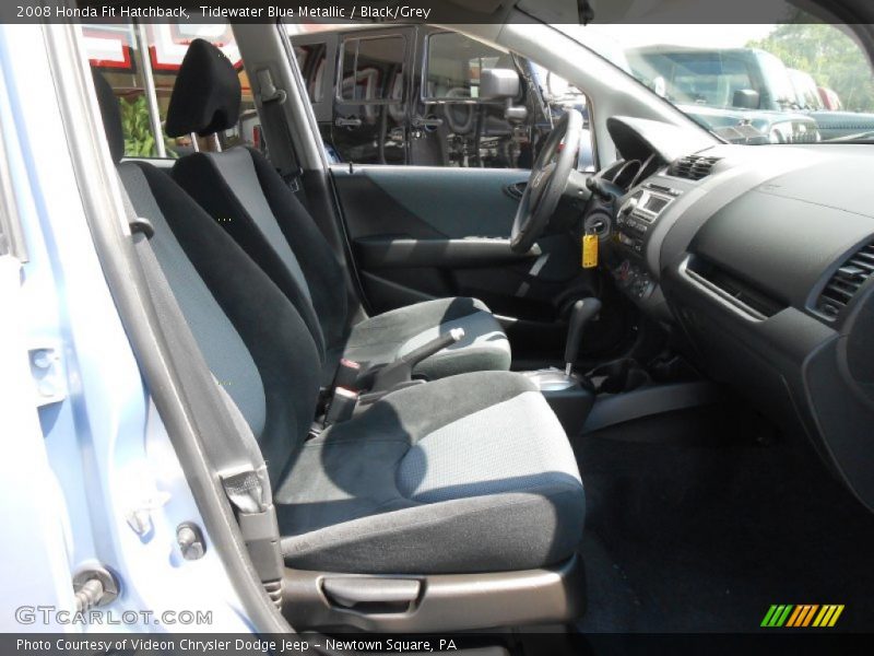 Tidewater Blue Metallic / Black/Grey 2008 Honda Fit Hatchback