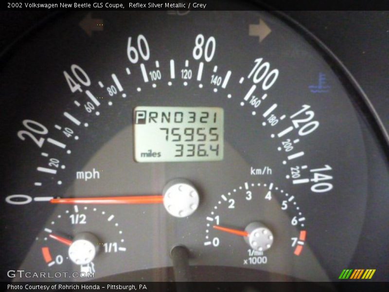 Reflex Silver Metallic / Grey 2002 Volkswagen New Beetle GLS Coupe