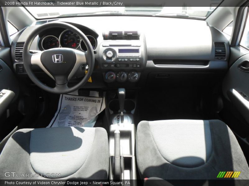 Tidewater Blue Metallic / Black/Grey 2008 Honda Fit Hatchback