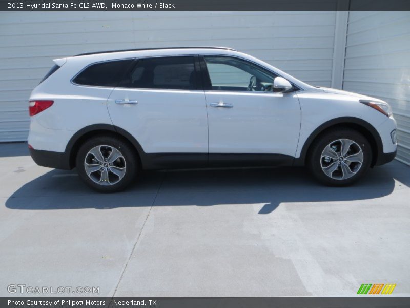 Monaco White / Black 2013 Hyundai Santa Fe GLS AWD