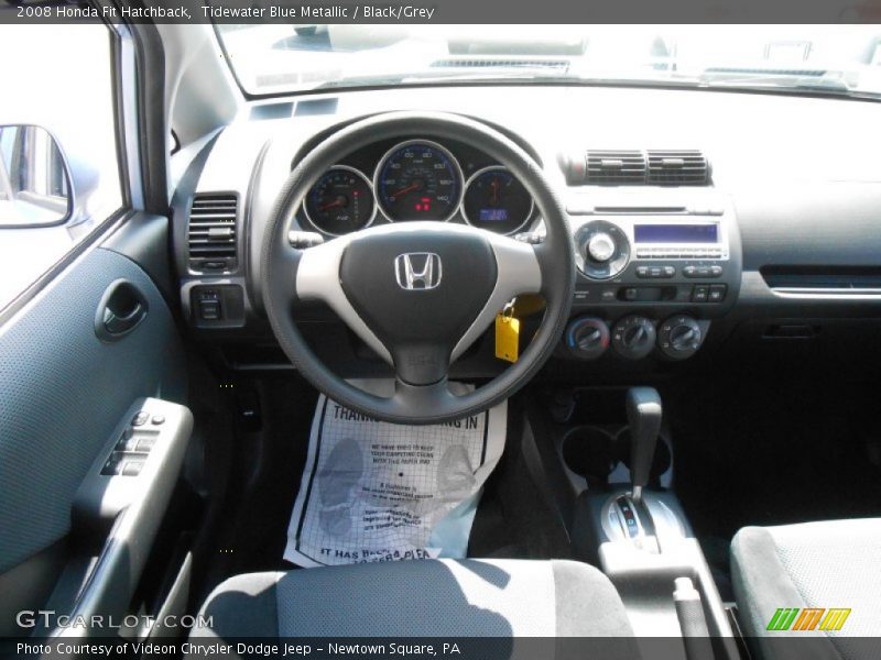 Tidewater Blue Metallic / Black/Grey 2008 Honda Fit Hatchback