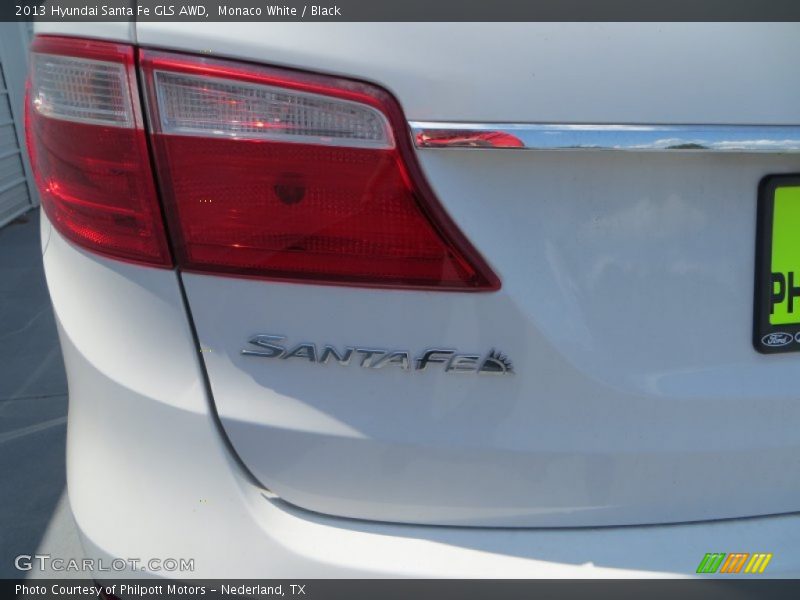 Monaco White / Black 2013 Hyundai Santa Fe GLS AWD