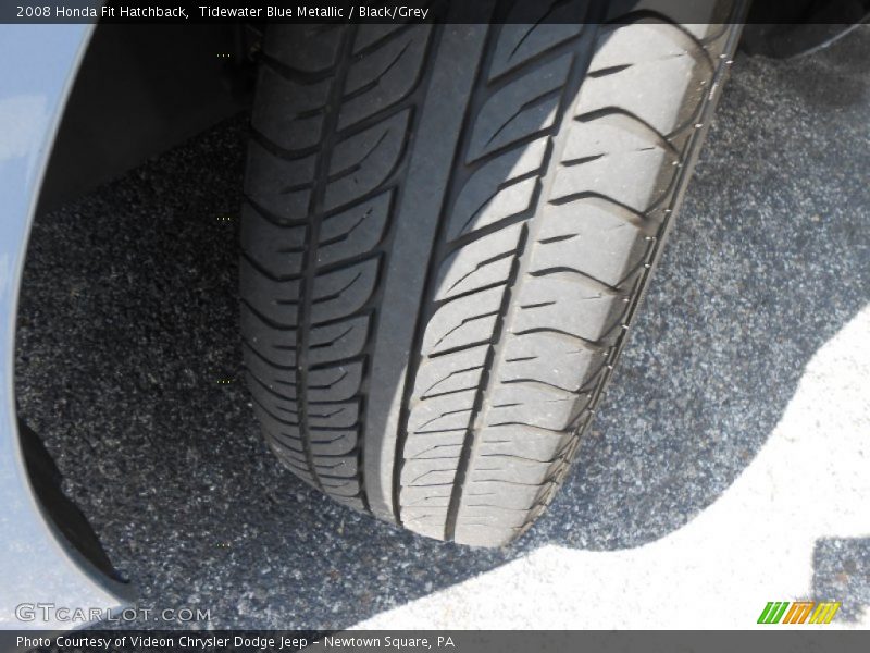 Tidewater Blue Metallic / Black/Grey 2008 Honda Fit Hatchback