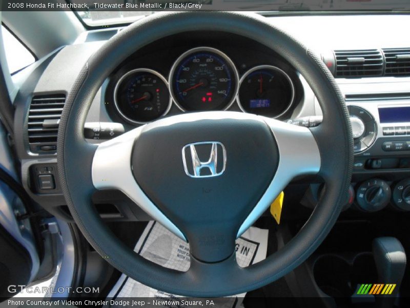 Tidewater Blue Metallic / Black/Grey 2008 Honda Fit Hatchback