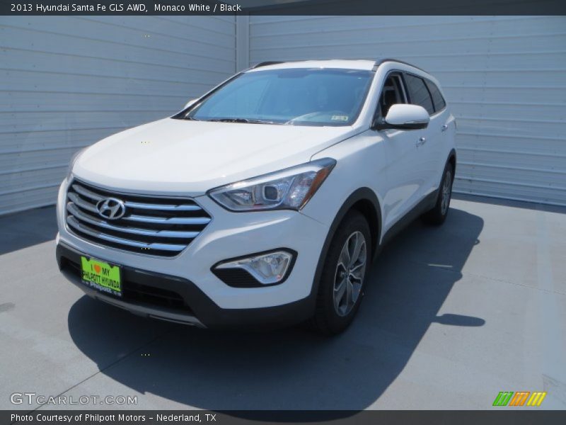 Monaco White / Black 2013 Hyundai Santa Fe GLS AWD