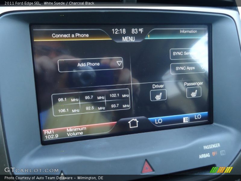 White Suede / Charcoal Black 2011 Ford Edge SEL