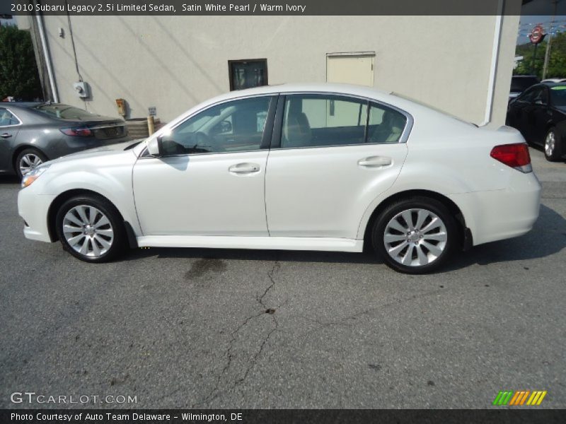 Satin White Pearl / Warm Ivory 2010 Subaru Legacy 2.5i Limited Sedan