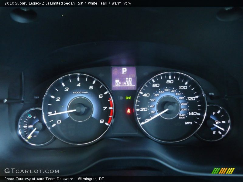 Satin White Pearl / Warm Ivory 2010 Subaru Legacy 2.5i Limited Sedan