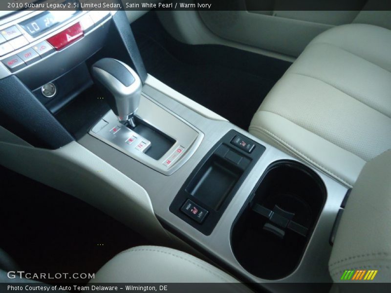 Satin White Pearl / Warm Ivory 2010 Subaru Legacy 2.5i Limited Sedan