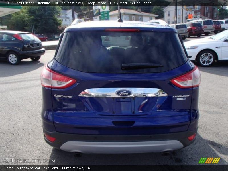 Deep Impact Blue / Medium Light Stone 2014 Ford Escape Titanium 2.0L EcoBoost 4WD