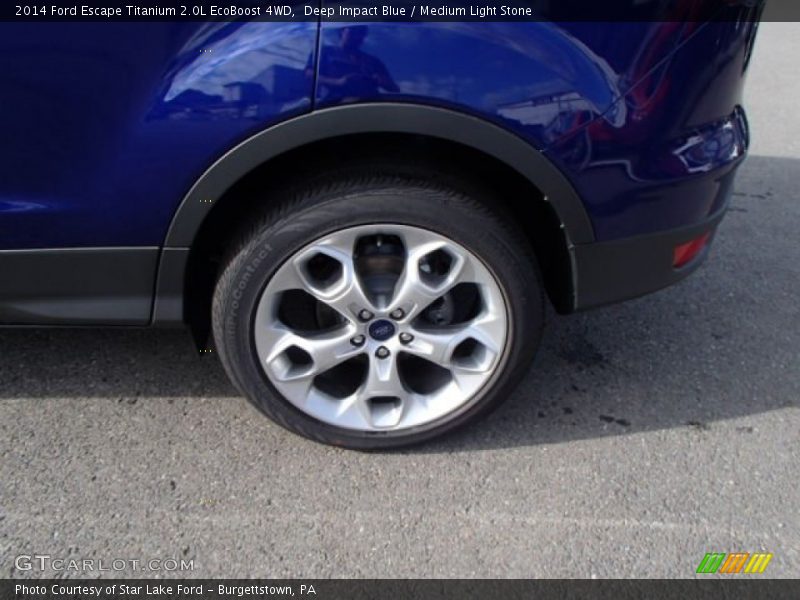 Deep Impact Blue / Medium Light Stone 2014 Ford Escape Titanium 2.0L EcoBoost 4WD