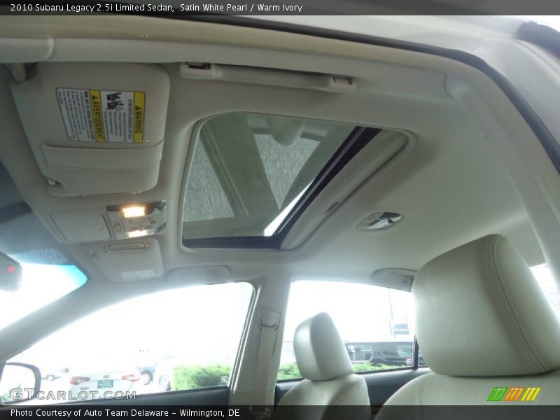 Satin White Pearl / Warm Ivory 2010 Subaru Legacy 2.5i Limited Sedan