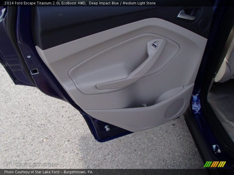Deep Impact Blue / Medium Light Stone 2014 Ford Escape Titanium 2.0L EcoBoost 4WD