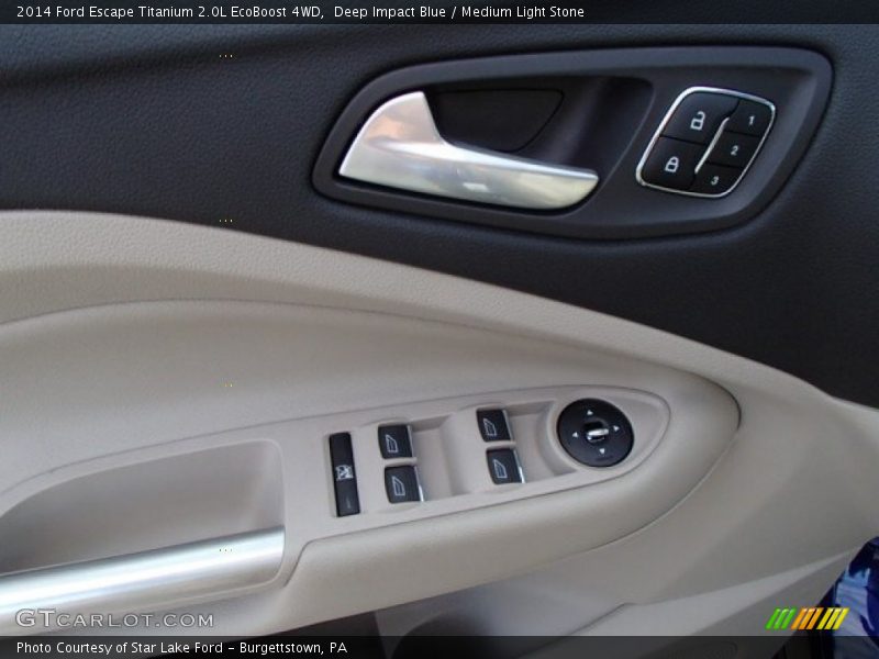 Deep Impact Blue / Medium Light Stone 2014 Ford Escape Titanium 2.0L EcoBoost 4WD