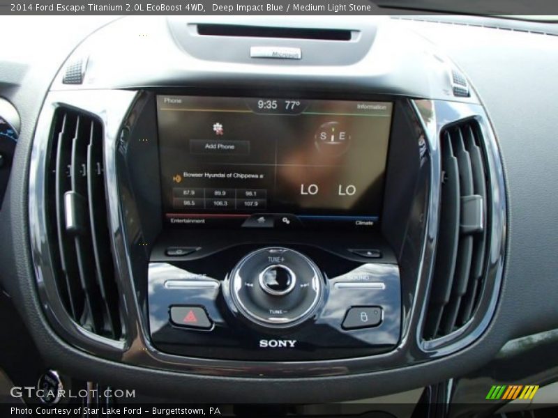 Deep Impact Blue / Medium Light Stone 2014 Ford Escape Titanium 2.0L EcoBoost 4WD