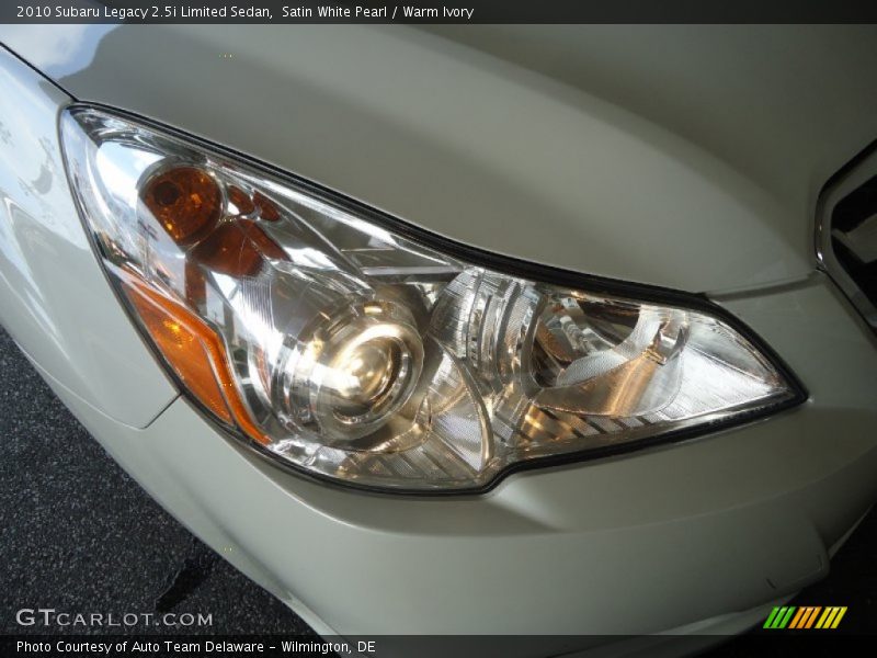 Satin White Pearl / Warm Ivory 2010 Subaru Legacy 2.5i Limited Sedan