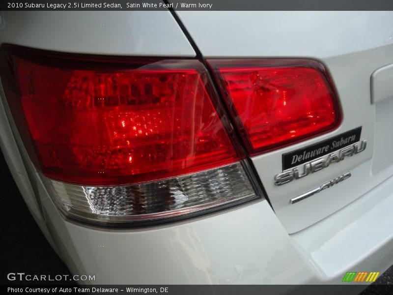 Satin White Pearl / Warm Ivory 2010 Subaru Legacy 2.5i Limited Sedan