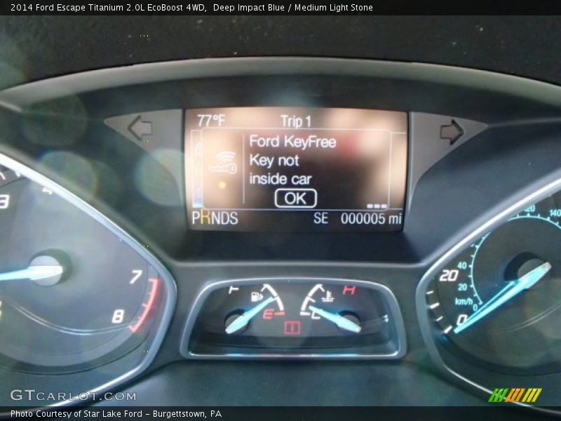Deep Impact Blue / Medium Light Stone 2014 Ford Escape Titanium 2.0L EcoBoost 4WD